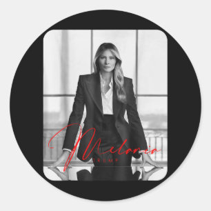 Melania Trump 2025 First Lady Inauguration Photo  Classic Round Sticker