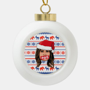 MELANIA TRUMP Christmas Ceramic Ball Christmas Ornament