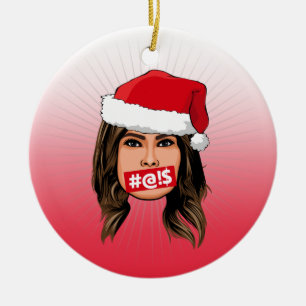 MELANIA TRUMP Christmas Ceramic Ornament