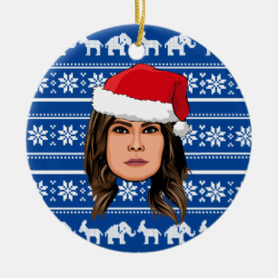 MELANIA TRUMP Christmas Ceramic Ornament