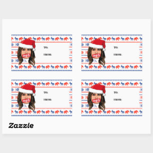 MELANIA TRUMP Christmas Rectangular Sticker