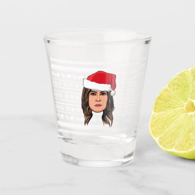 MELANIA TRUMP Christmas Shot Glass (Front)
