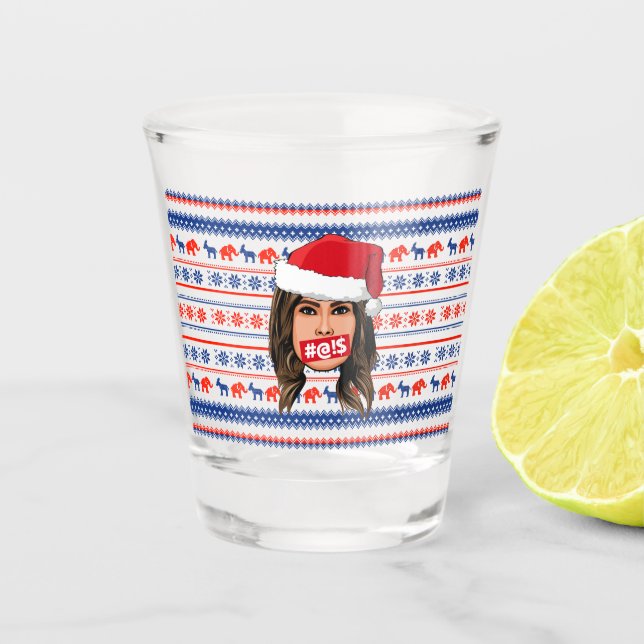 MELANIA TRUMP Christmas Shot Glass (Front)