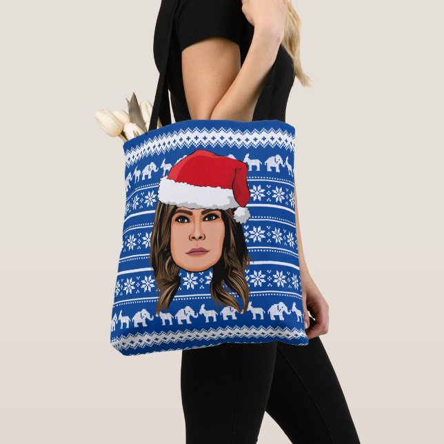 MELANIA TRUMP Christmas Tote Bag (Close Up)