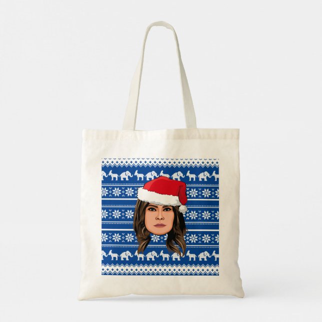 MELANIA TRUMP Christmas Tote Bag (Back)