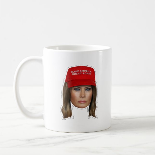 Melania Trump MAGA Christmas Coffee Mug (Left)