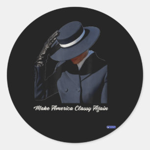 Melania Trump Make America Cly Again Classic Round Sticker