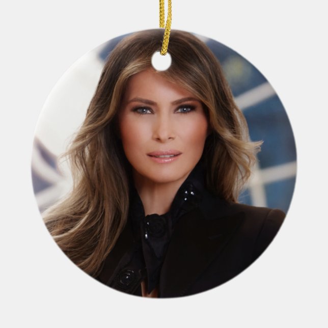 Melania Trump Official White House Photo Ceramic Ornament (Front)