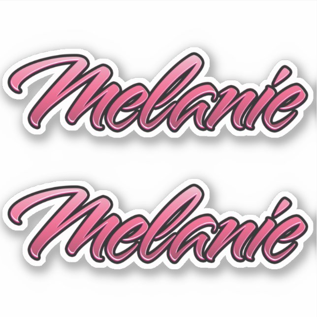 Melanie faded pink sticker sticker embroiderset (Front)