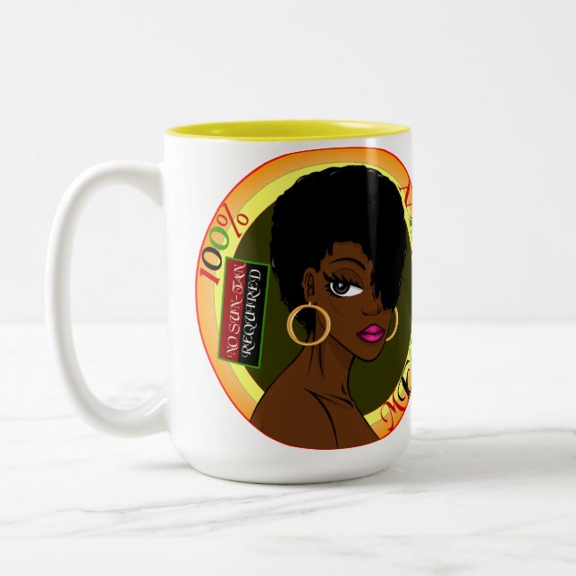 Melanin 100 Two-Tone coffee mug (Left)