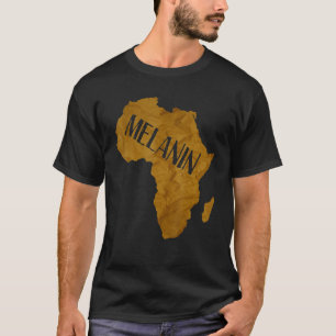Melanin Africa Shape ~ Black Pride African America T-Shirt