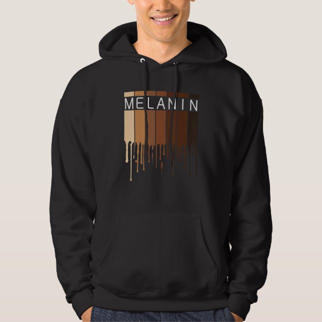 Melanin African American Black Drippin Melanin Hoodie (Front)