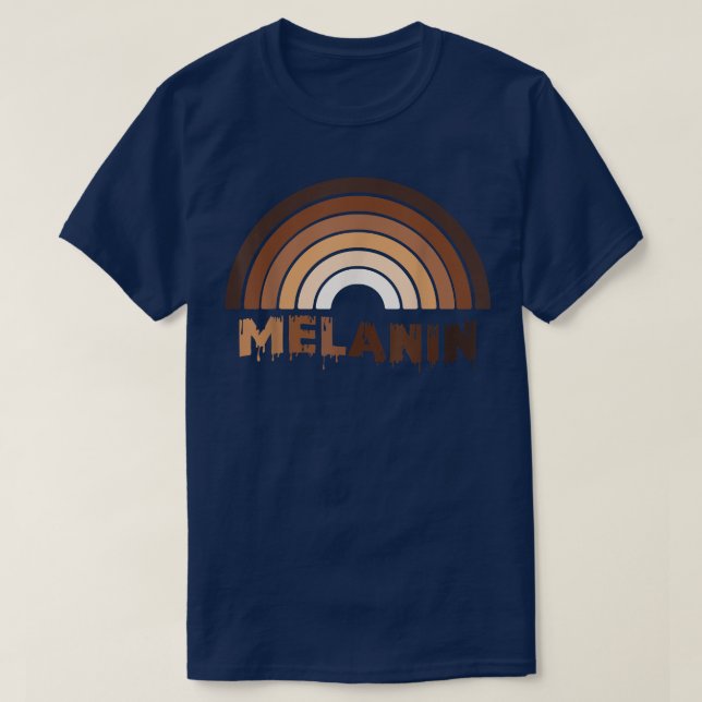 Melanin African American Black History Month Pride T-Shirt (Design Front)