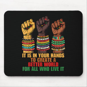 Melanin Afro Love Freedom Inspirational Design Koo Mouse Pad