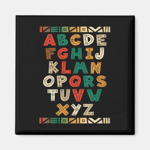 Melanin Alphabet Black History Month African Teach Magnet