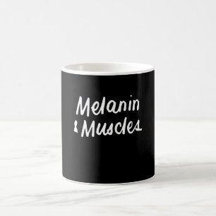 Melanin And Muscles Black Is Beautiful Workout Gym Coffee Mug
