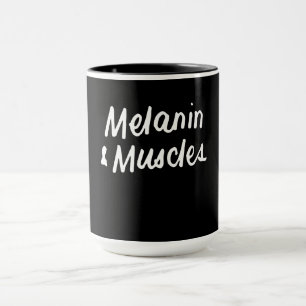 Melanin And Muscles Black Is Beautiful Workout Gym Mug
