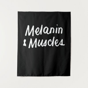 Melanin And Muscles Black Is Beautiful Workout Gym Tapestry
