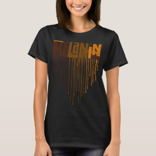 Melanin Black Afro Black Queen Black History Month T-Shirt