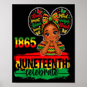 Melanin Black Girl Junenth Dom Celebration Since Poster