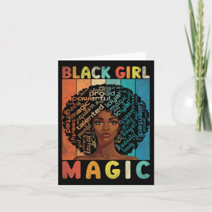 Melanin Black Girl Magic Afro Gifts Melanin Histor Card