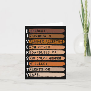Melanin Black History Month Diversity Typography  Card
