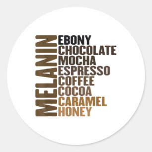 Melanin Black History Month Proud Black African Co Classic Round Sticker