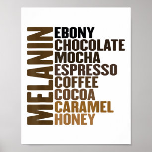 Melanin Black History Month Proud Black African Co Poster