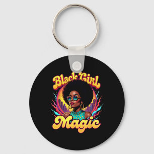 Melanin Black History Month Woman Black Girl Magic Key Ring