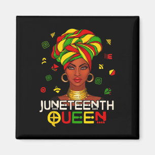 Melanin Black Queen Women Head Wrap Freedom Day Magnet