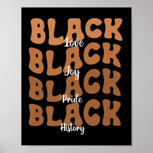 Melanin Black Women Black History Month Retro Prem Poster