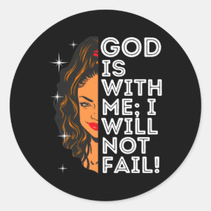 Melanin Black Women Christian Bible Scripture Psal Classic Round Sticker
