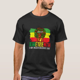 Melanin Black Women Natural Hair Afro Word Junetee T-Shirt