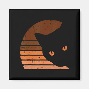 Melanin Cat Black History Month Retro Blm African Magnet