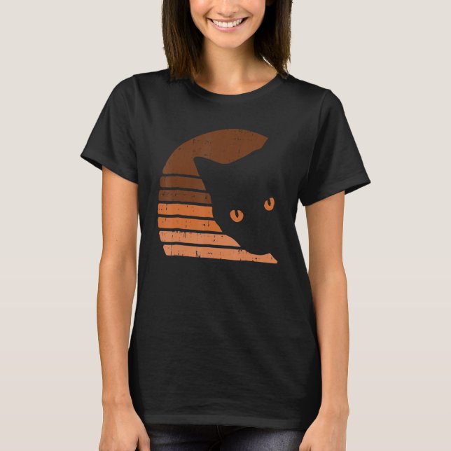 Melanin Cat Black History Month Retro BLM African  T-Shirt (Front)