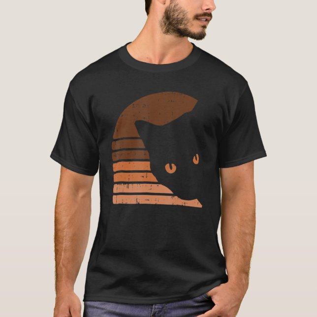 Melanin Cat Black History Month Retro BLM African  T-Shirt (Front)