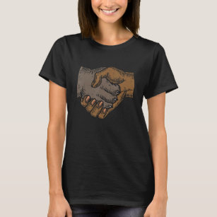 Melanin Cat Hand-Shake Black History Month BLM Kit T-Shirt