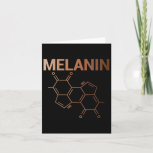 Melanin Chemical Structure Molecule Formula Africa Card