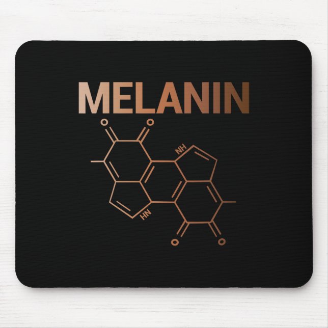 Melanin Chemical Structure Molecule Formula Africa Mouse Pad (Front)