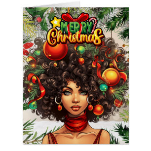 Melanin Christmas Black Queen Melanin Woman Xmas 