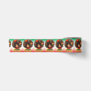 Melanin Christmas Black Queen Melanin Woman Xmas Satin Ribbon