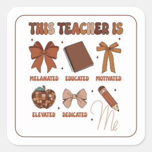 Melanin Cowgirl Swag Square Sticker