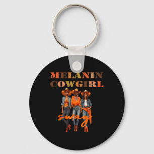 Melanin Cowgirls African Melanin Cowgirl Swag Blac Key Ring
