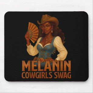 Melanin Cowgirls Black History African Melanin Cow Mouse Pad