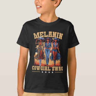 Melanin Cowgirls Swag African Melanin Cowgirl Blac T-Shirt