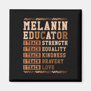 Melanin Educator Afro Teacher I Teach Black Histor Magnet