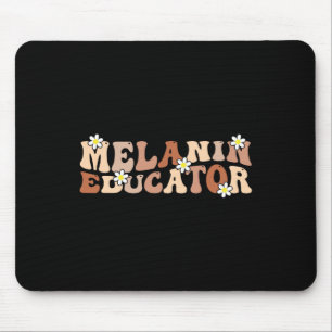 Melanin Educator Groovy Teacher Pride Black Histor Mouse Pad