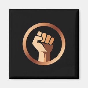 Melanin Fist Black History Month Afro American Afr Magnet