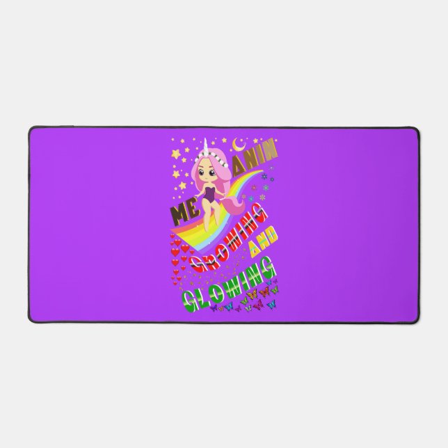 Melanin Growing And Glowing Desk Mat (Front)