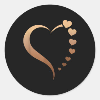 Melanin Heart Black History Month Proud Black Afri Classic Round Sticker